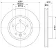 HELLA PRO LAND ROVER Гальмівний диск передн. DISCOVERY III, DISCOVERY IV, RANGE ROVER SPORT I BHS (Behr hella service) 8DD355118641