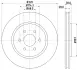 HELLA PRO NISSAN диск гальмівний передн. Navara, Pathfinder (17") BHS (Behr Hella Service) 8DD355119001 (фото 4)