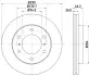 HELLA PRO MITSUBISHI Диск гальмівний передн. Pajero 3.2DI-D 07-,3.8 V6 07- BHS (Behr Hella Service) 8DD355119071 (фото 4)