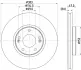 HELLA PRO HYUNDAI Гальмівний диск передн. GRANDEUR 2.2, 2.4, 3.3, KIA BHS (Behr Hella Service) 8DD 355 122-501 (фото 4)