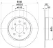 HELLA PRO HONDA Гальмівний диск задн. INSIGHT 1.3 09-, JAZZ III ELECTRIC 09- BHS (Behr hella service) 8DD355122531