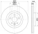 HELLA PRO LAND ROVER диск гальм. передній Range Rover Evoque 11-, Discovery Sport 14- BHS (Behr Hella Service) 8DD355123111 (фото 4)