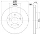 HELLA PRO NISSAN диск гальм. передн. LEAF 10- BHS (Behr hella service) 8DD 355 125-071