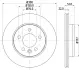 HELLA PRO VW гальмівний диск задн. AMAROK 2.0 BiTDI 11-, CRAFTER 2.0 TDI 17- BHS (Behr hella service) 8DD355125571