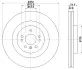 HELLA DB Диск гальмівний передній W166 BHS (Behr hella service) 8DD 355 126-321