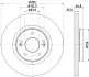 Диск гальмiвний перед.Hyundai Tucson Kia Optima, Sportage IV 1.6-2.0H 06.15- BHS (Behr Hella Service) 8DD355126541 (фото 4)