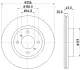 HELLA PRO MITSUBISHI диск гальм. передн. COLT -12 BHS (Behr hella service) 8DD355126941