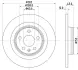 HELLA PRO HIGH CARBON VOLVO диск гальм. задн. S60 20- BHS (Behr Hella Service) 8DD355126991 (фото 4)