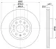 HELLA PRO HIGH CARBON VW Гальмівний диск передній Audi A3 03- VW Golf V, Passat 05- Skoda BHS (Behr Hella Service) 8DD355127971 (фото 4)