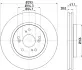 HELLA PRO HIGH CARBON HONDA диск гальм. передн. CR-V 07- BHS (Behr hella service) 8DD355129061