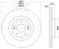 HELLA PRO HYUNDAI Гальмівний диск передн. ix55, Santa Fe II, Kia Sorento II 06- BHS (Behr hella service) 8DD355131351