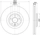 HELLA PRO HIGH CARBON LAND ROVER Гальмівний диск передн. DISCOVERY SPORT, RANGE ROVER EVOQUE BHS (Behr Hella Service) 8DD 355 131-961 (фото 4)