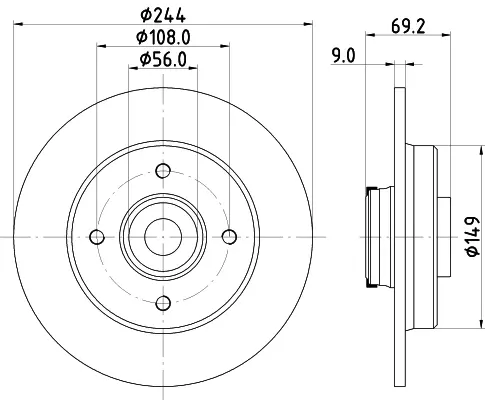 Диск гальмівний BHS (Behr hella service) 8DD355132161