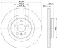 HELLA PRO BMW Гальмівний диск задній (High carbon) 1 (F40), 2 Gran Coupe (F44), X2 (F39) BHS (Behr Hella Service) 8DD355132301 (фото 4)