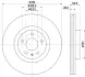 HELLA PRO FORD диск гальмівний передн MONDEO V Turnier 14- BHS (Behr hella service) 8DD355132421
