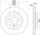 HELLA PRO LAND ROVER Гальмівний диск задн. DISCOVERY V, RANGE ROVER IV, RANGE ROVER SPORT II BHS (Behr Hella Service) 8DD355132571 (фото 4)