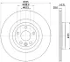 HELLA PRO HIGH CARBON LAND ROVER Гальмівний диск задн. DISCOVERY SPORT, RANGE ROVER VELAR, JAGUAR BHS (Behr hella service) 8DD 355 132-601