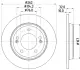 HELLA PRO HYUNDAI диск гальм. задн. ELANTRA 16- BHS (Behr Hella Service) 8DD355132611 (фото 4)