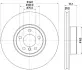 HELLA PRO HIGH CARBON BMW Диск передній лів. X4 (F26) BHS (Behr hella service) 8DD355133181