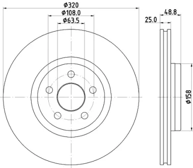 Диск гальмівний BHS (Behr Hella Service) 8DD355133561