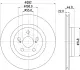HELLA PRO MAZDA Гальмівний диск передн. TOYOTA BHS (Behr hella service) 8DD355134381