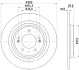 HELLA PRO HYUNDAI Диск гальмівний задн. TUCSON 1.6 T-GDi Hybrid 20- BHS (Behr hella service) 8DD355134731