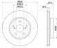 HELLA PRO TOYOTA Гальмівний диск передн. YARIS 1.0 20- BHS (Behr hella service) 8DD355135141