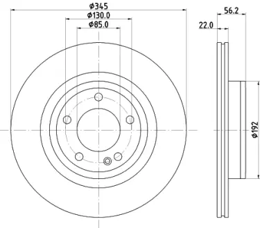 Диск гальмівний BHS (Behr Hella Service) 8DD355135171