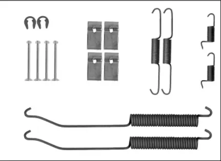 HELLA NISSAN К-т установчий гальмівних колодок Navara 05- BHS (Behr Hella Service) 8DZ 355 205-871