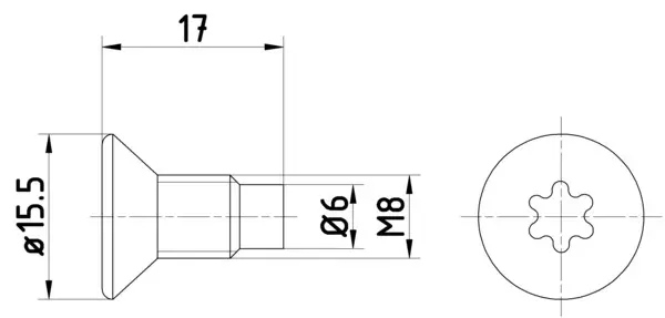Болт кріплення гальмівного диска BHS (Behr Hella Service) 8DZ 355 209-041 (фото 1)