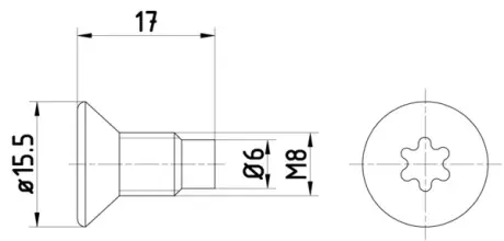 Болт кріплення гальмівного диска BHS (Behr Hella Service) 8DZ 355 209-041