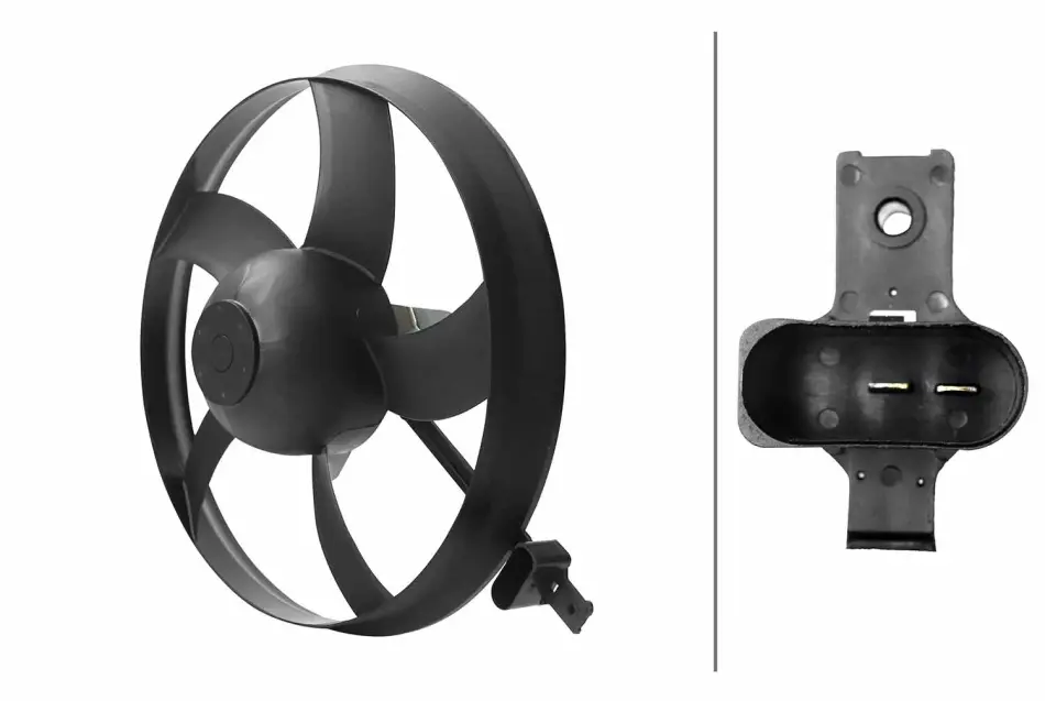 HELLA VW Вентилятор радіатора (без дифузора) Polo, Skoda Fabia I,II,III, Rapid, Roomster 1.0/1.6 BHS (Behr hella service) 8EW366420031