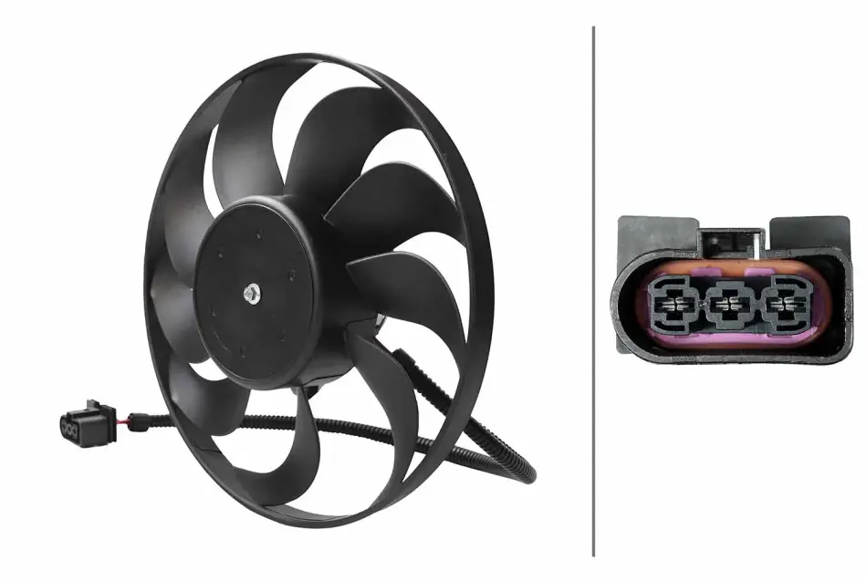 HELLA VW Вентилятор радіатора (без дифузора) Audi A3, Golf IV, Polo, Fabia I,II, Octavia I, Roomster 1.0/2.0 BHS (Behr hella service) 8EW366420061