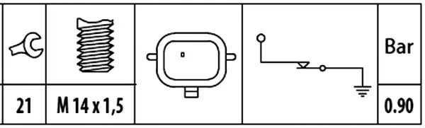 Датчик давления масла BHS (Behr hella service) 6ZL003259901