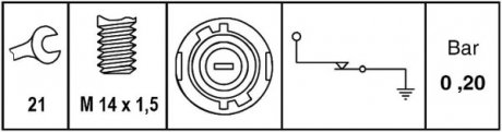 Датчик тиску масла bhs (behr hella service) 6ZL009600051