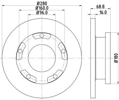 Диск гальмівний перед. Ford Mondeo/Galaxy /S-Max 1.6-2.5 07- bhs (behr hella service) 8DD 355 113-811