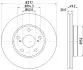 Диск гальмівний перед. TOYOTA AURIS, AURIS SPORTS, COROLLA 1.2-1.8H 10.12- BHS (Behr Hella Service) 8DD355119661 (фото 4)