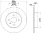 Диск гальмівний зад. 264x10x42.2 Opel Meriva 1.6I 16V, 1.7DTI/CDTI, 1.8 03.05- BHS (Behr Hella Service) 8DD355110271 (фото 4)