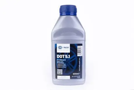 Dot 5.1 Гальмівна рідина 0.5L BHS (Behr hella service) 8DF 355 360-081