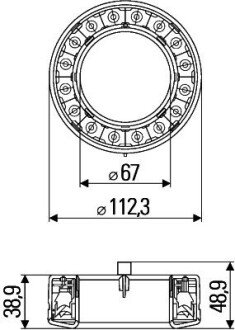 Елемент оптики авто bhs (behr hella service) 2SB009362041