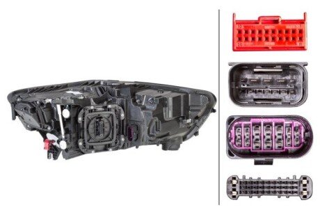 Фара основна, лів, LED, AUDI A6 2014- bhs (behr hella service) 1EX012976111