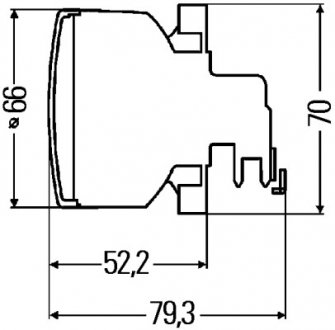 Фонарь (фара) заднего хода bhs (behr hella service) 2SB009001157