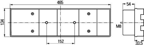 Фонарь (фара) заднего хода bhs (behr hella service) 2VP008204101