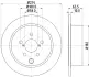 Гальмівний диск зад. SUBARU FORESTER 13- 274X10 BHS (Behr Hella Service) 8DD355120341 (фото 4)