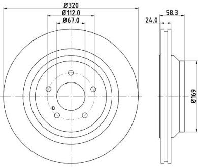 Гальмівний диск задн. DB S-Series (W222)/CL-Series (W216)/S-Series (W221)/SL-Series (W230) (05-17) bhs (behr hella service) 8DD355128751