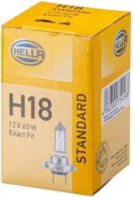 HELLA H18 12V 65W Лампа розжарювання (цоколь PY26d-1) STANDARD BHS (Behr Hella Service) 8GH217337101 (фото 1)