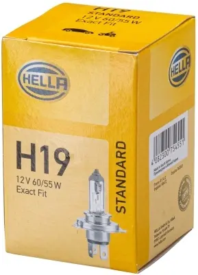 HELLA H19 12V 60/55W Лампа галогенова STANDARD BHS (Behr hella service) 8GJ235698101