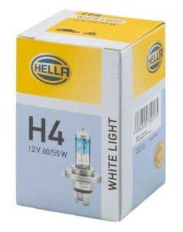 HELLA H4 12V 60/55W Автолампа WHITE LIGHT UP TO 300h, UP TO 4200 KELVIN bhs (behr hella service) 8GJ223498121