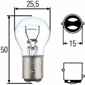P21/5W 12V 5W Автолампа 2шт. (блістер упаковка) bhs (behr hella service) 8GD002078123