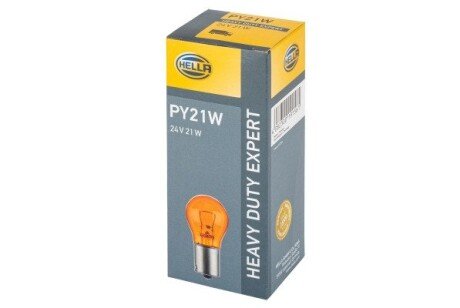 HELLA PY21W Heavy Duty 24V 21W Автолампа желтая bhs (behr hella service) 8GA006841251